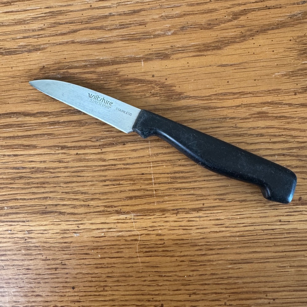 Wiltshire Staysharp Stainless Steel Paring Knife Black Handle